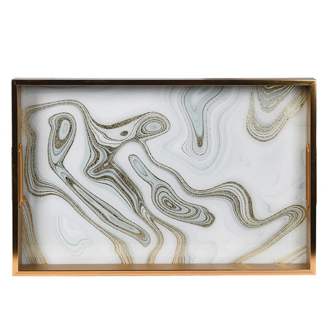 Gold Swirl Rectangular Trays