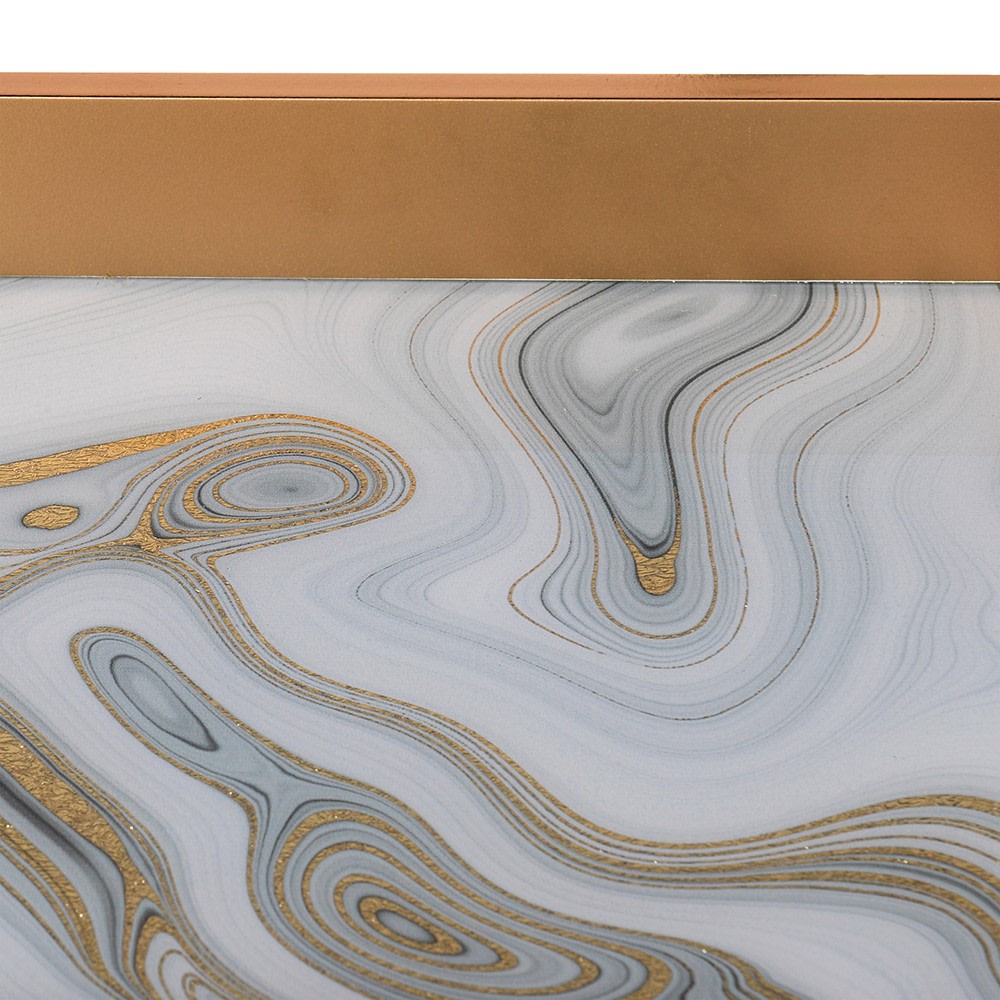 Gold Swirl Rectangular Trays