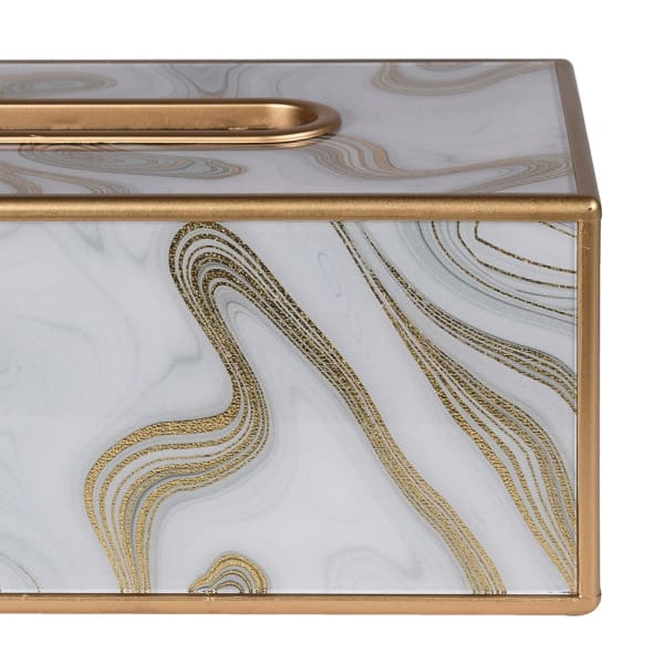 Gold Swirl Tissue Box