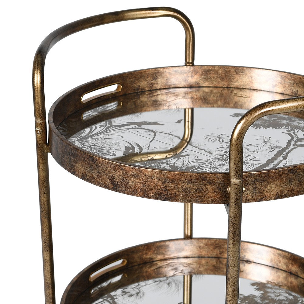 Antique Gold 3 Tier Trolley