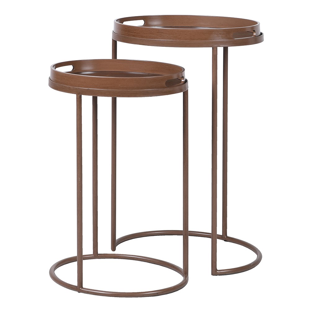 Nest Of 2 Misty Rust Tray Tables