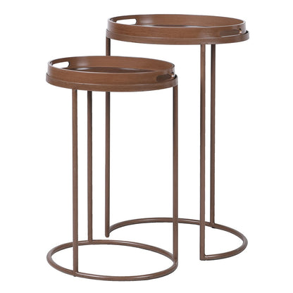 Nest Of 2 Misty Rust Tray Tables