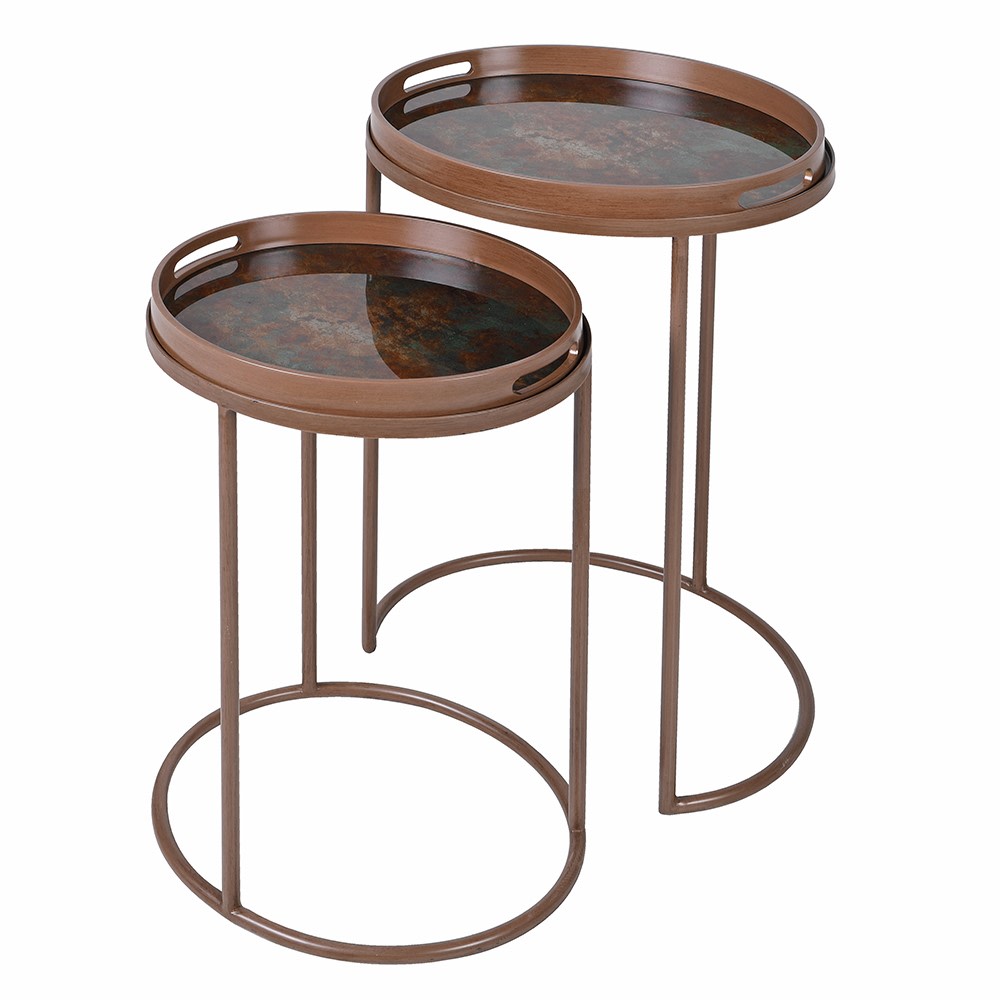 Nest Of 2 Misty Rust Tray Tables