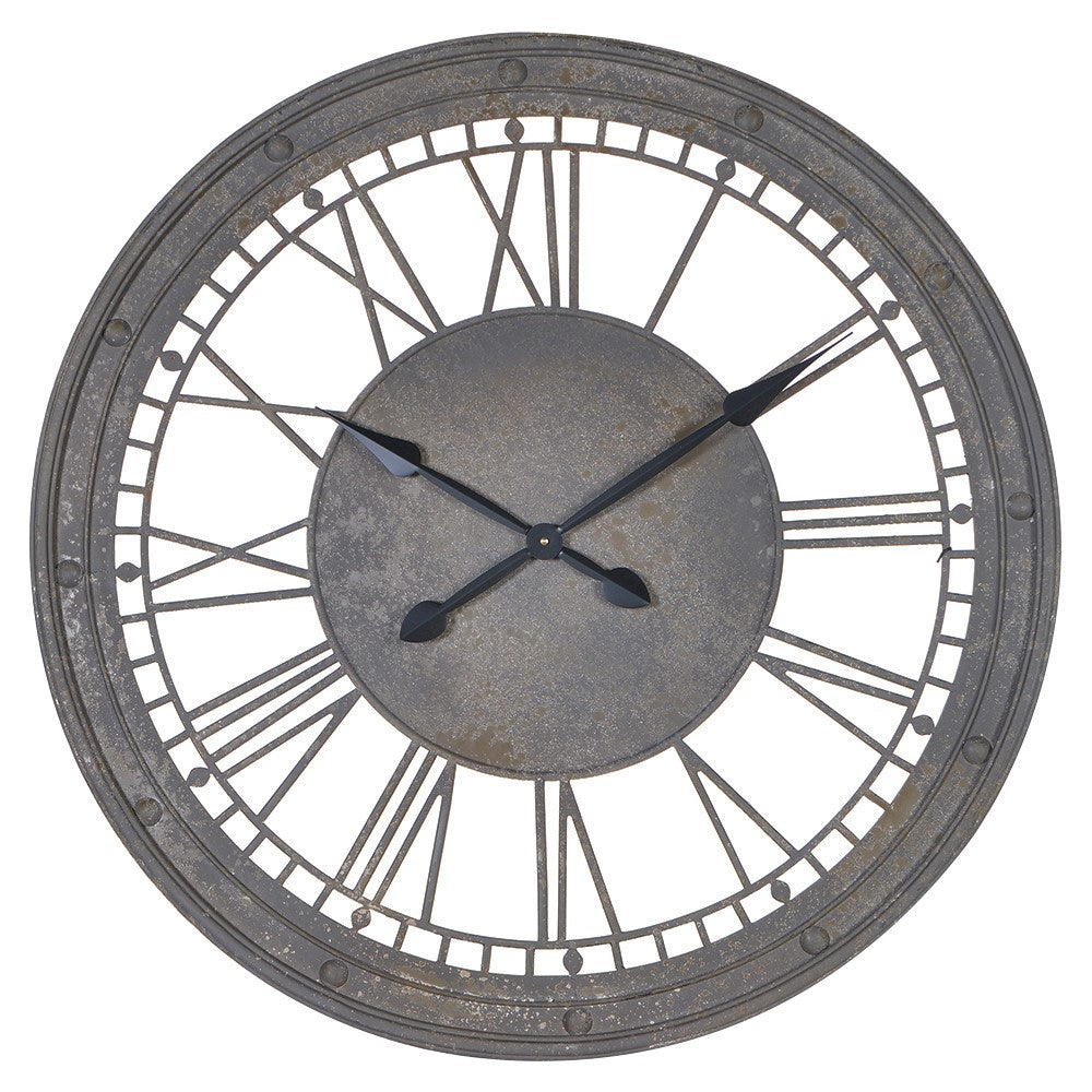 Metal Roman Numerals Wall Clock