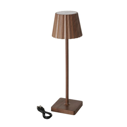 LED Table Lamp with Wood Effect