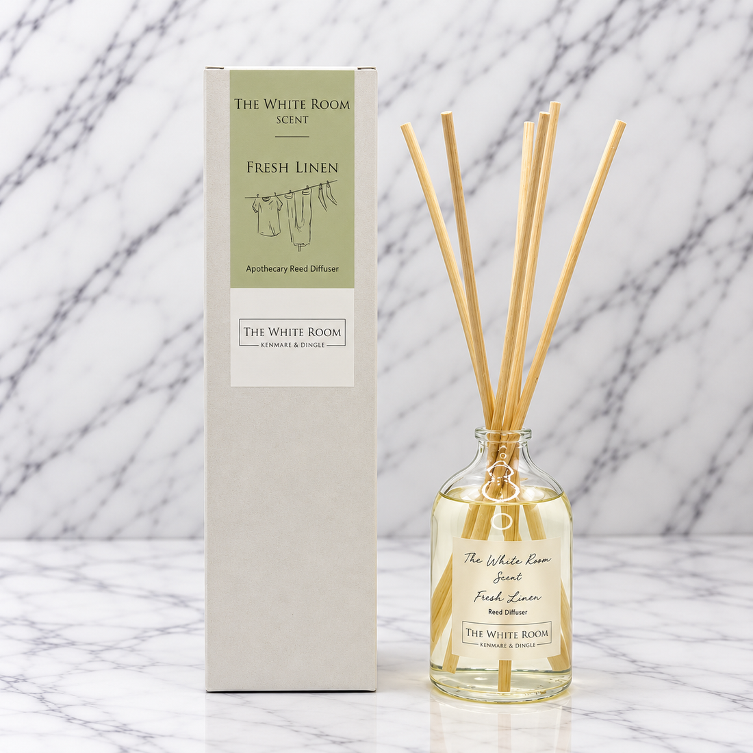 "The White Room" Natural Diffuser - Fresh Linen