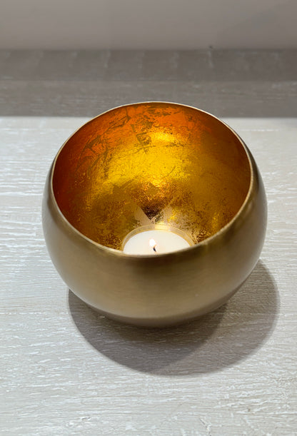 Candle Holder Bronze 10x10x10cm