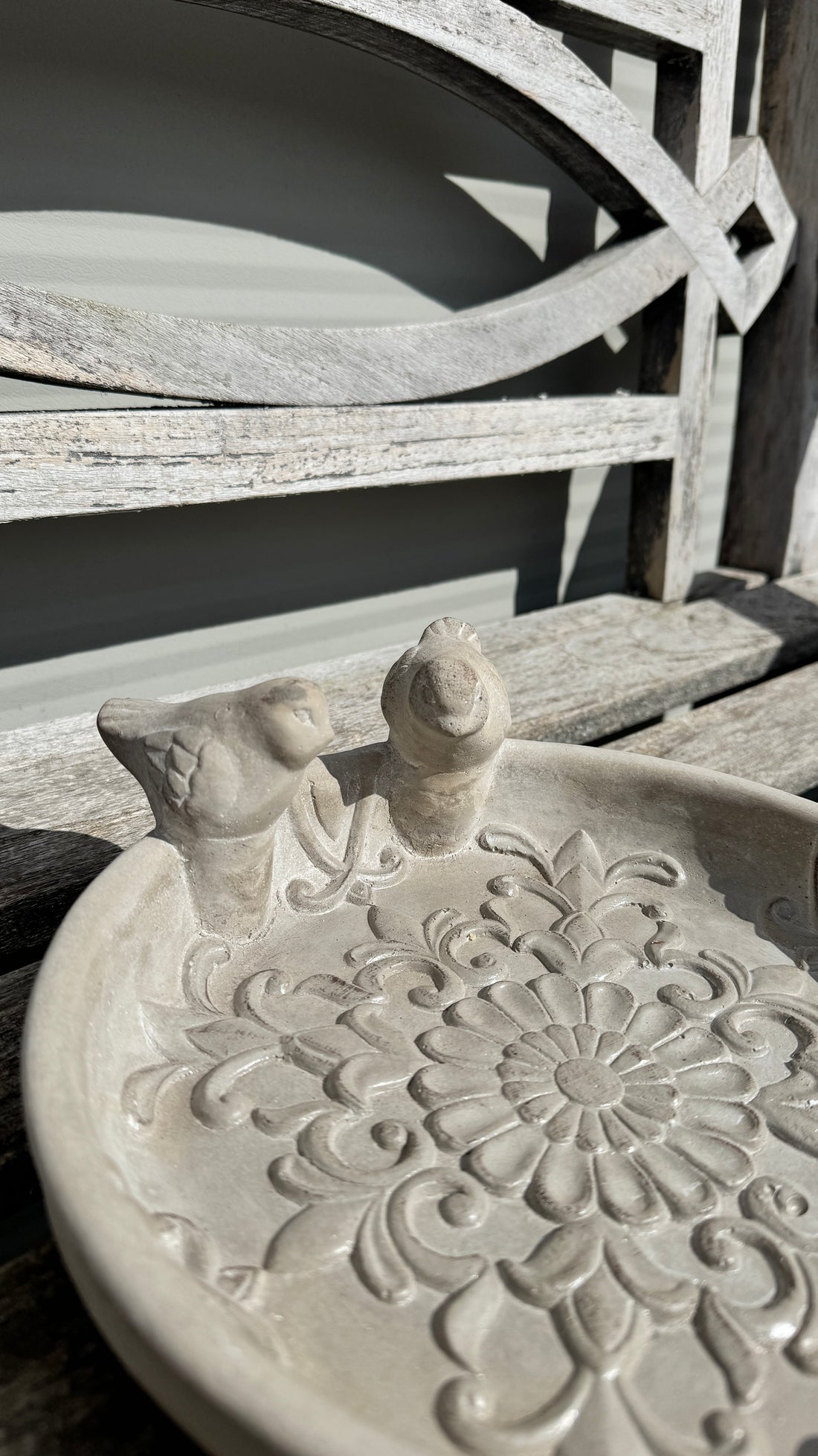 Round Bird Feeder With Birds On Top