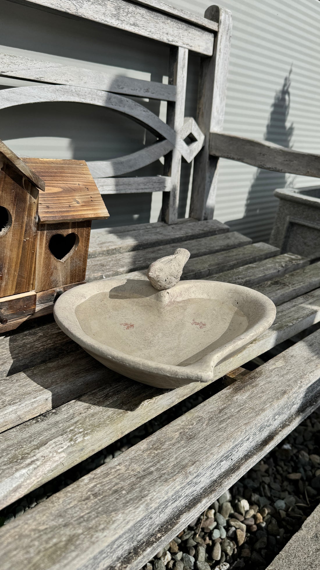 Heart Bird Feeder With Single Bird