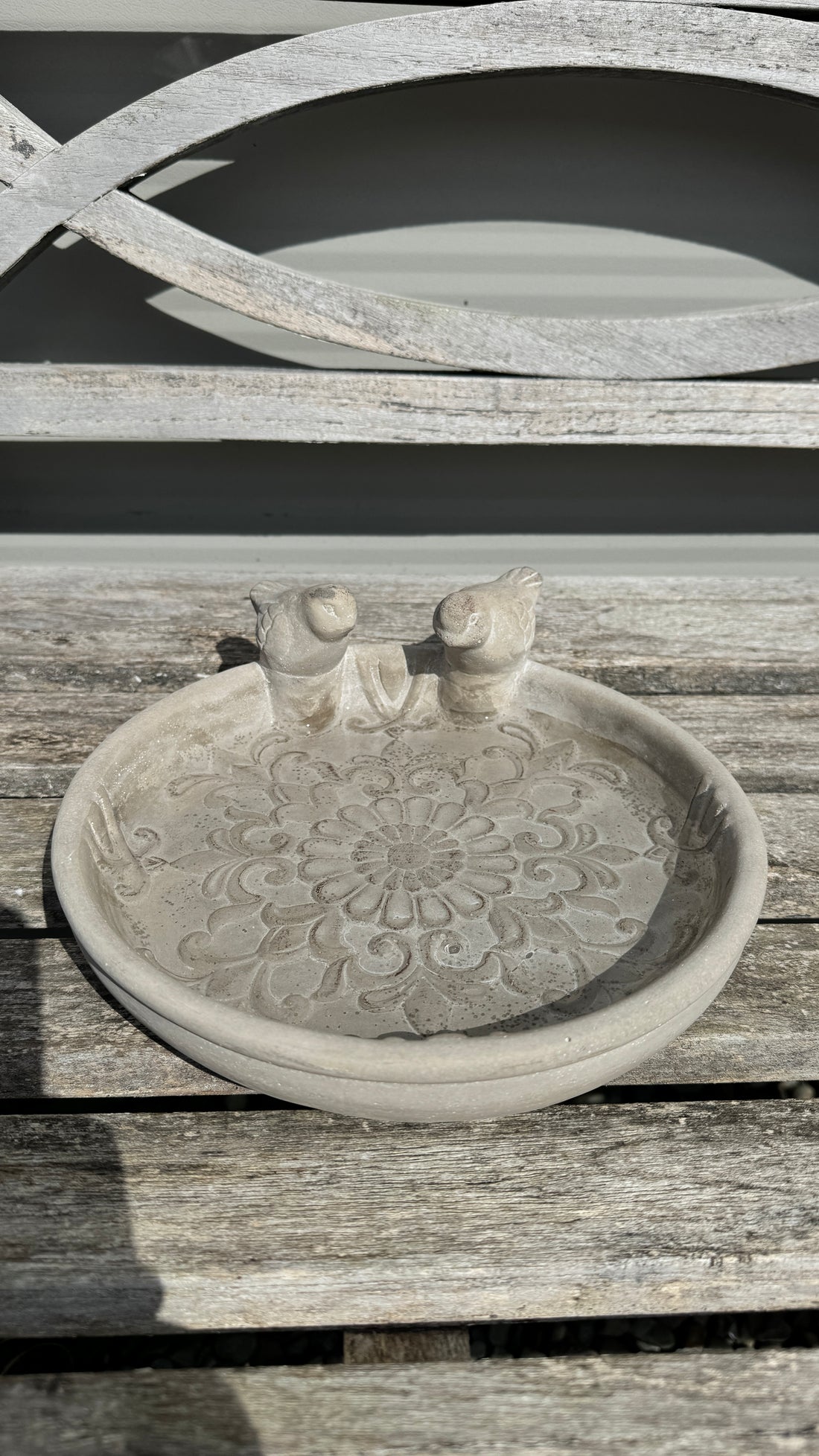 Round Bird Feeder With Birds On Top