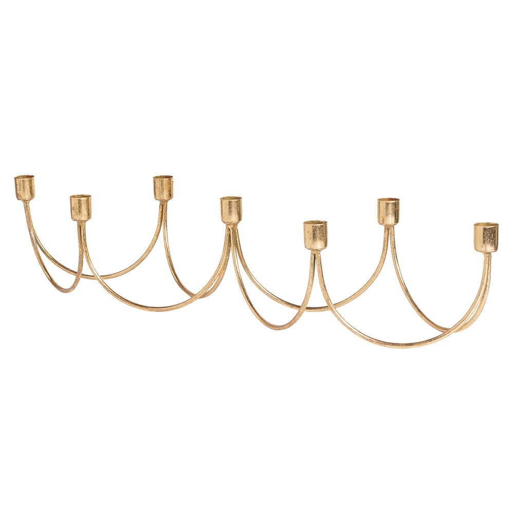 Gold Wave Multi Candle Holder