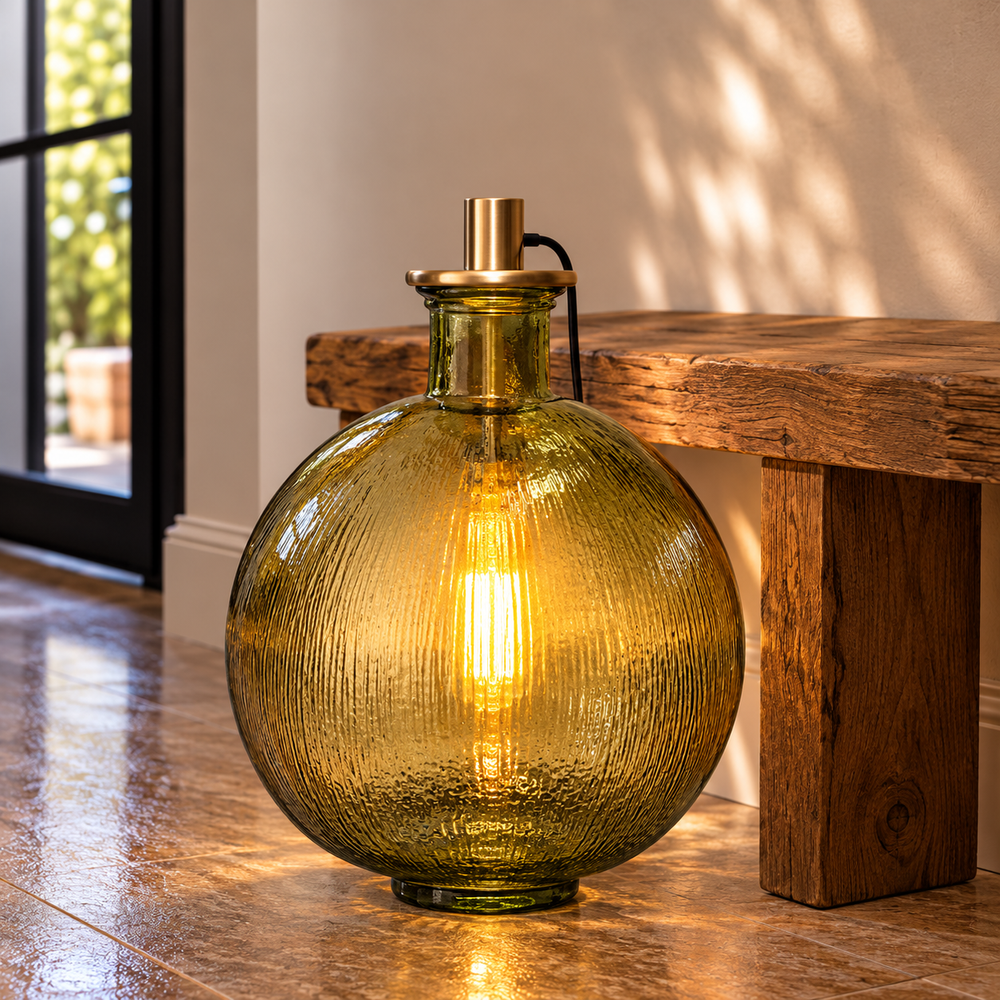 Green Recycled Vase - H42 x Ø34 cm