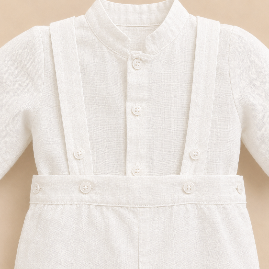 Linen Christening Set Grandfather Shirt And Trouser