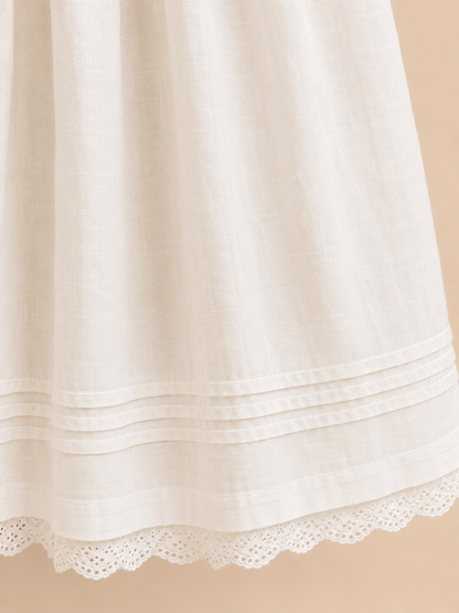 Christening Gown Smocked Irish Linen