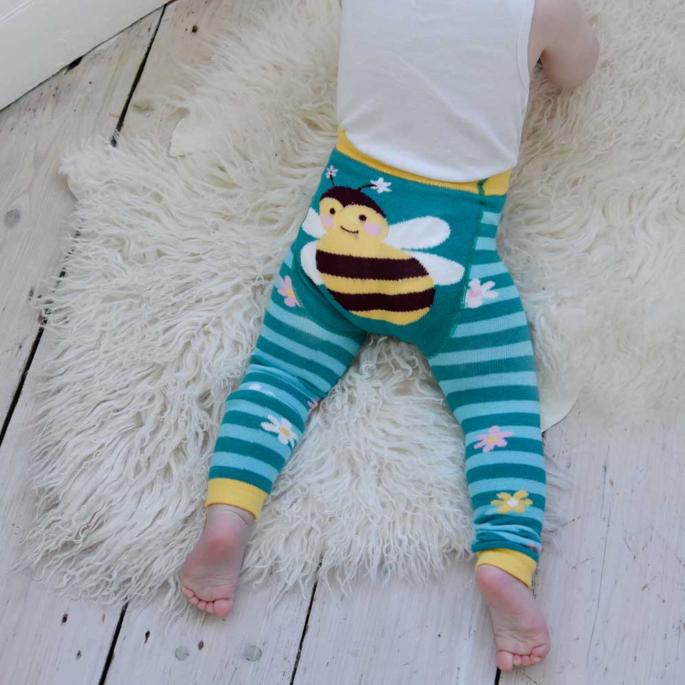 Bumble Bee Knitted Kids Leggings