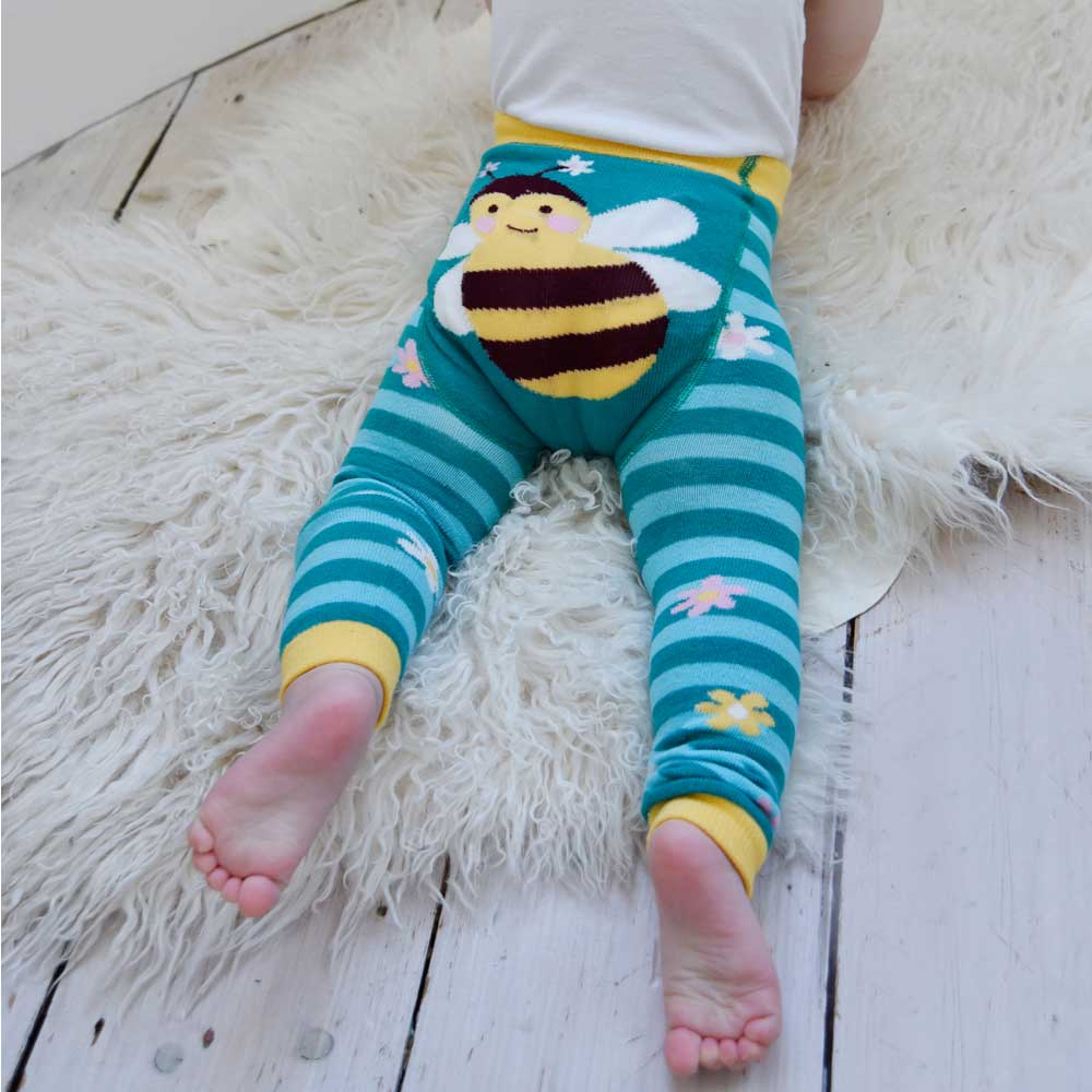 Bumble Bee Knitted Kids Leggings