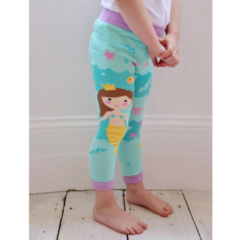 Mermaid Knitted Kids Leggings