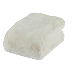 Beige Faux Fur Blanket