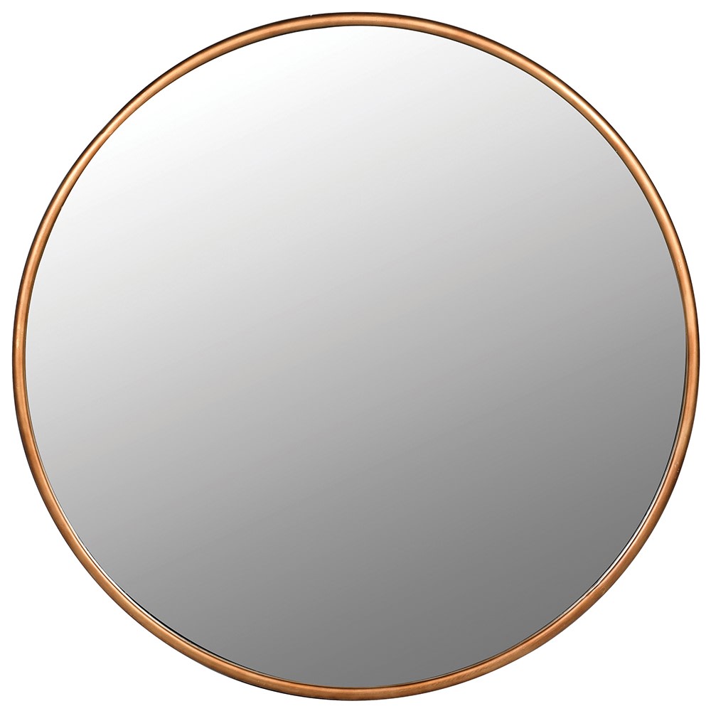 Large Round Gold Frame Mirror