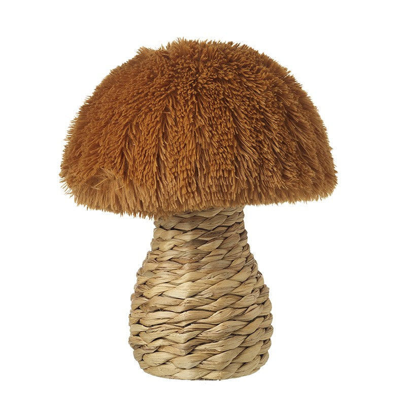 Amber Fabric Top Rattan Stem Mushroom