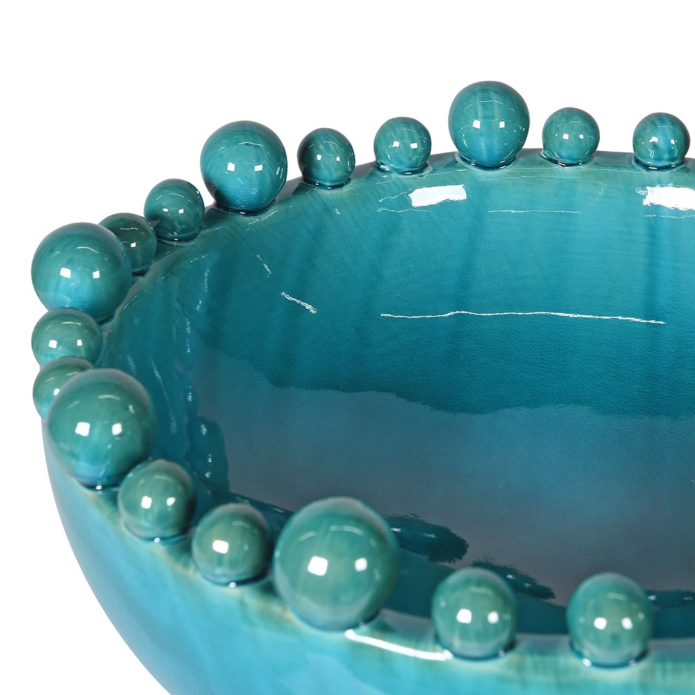 Bobble Decorative Bowl - Aqua Blue