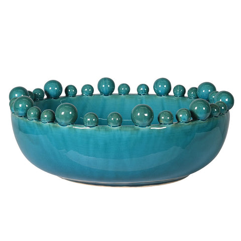 Bobble Decorative Bowl - Aqua Blue