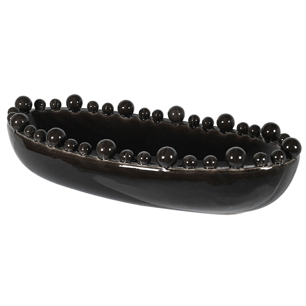 Long Bobble Decorative Bowl - Black