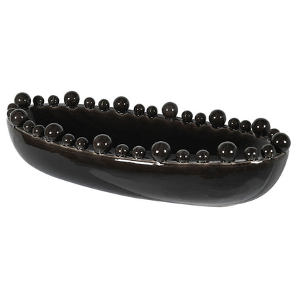 Long Bobble Decorative Bowl - Black