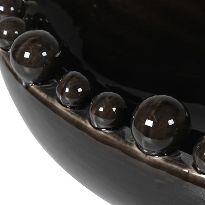 Long Bobble Decorative Bowl - Black