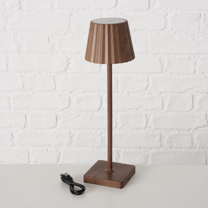 LED Table Lamp with Wood Effect