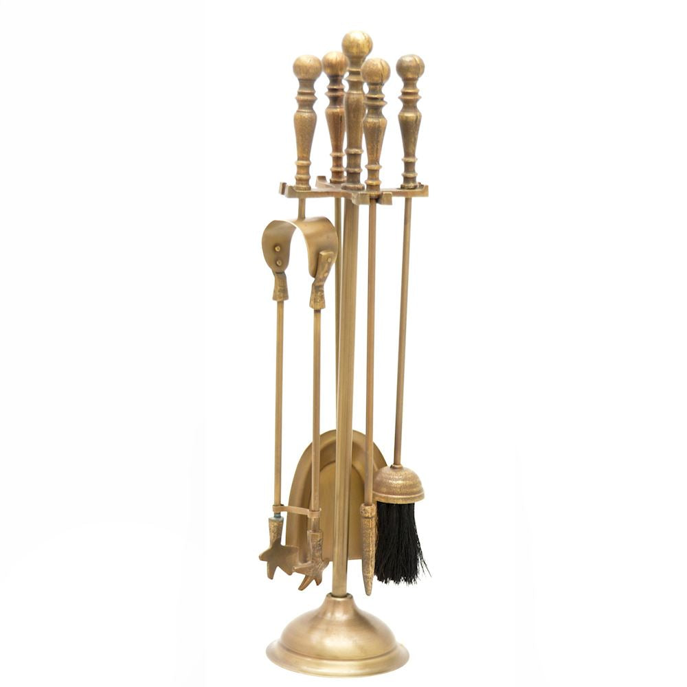 Antique Brass Companion Set 63CM