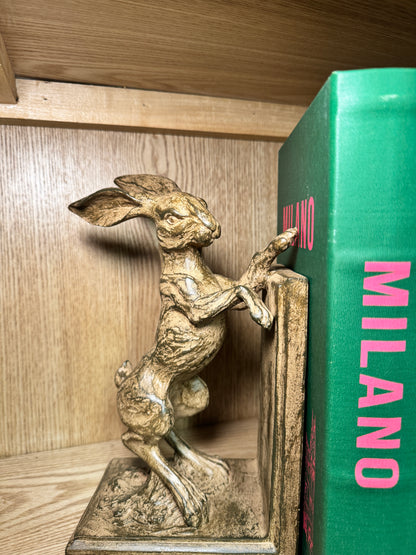 Boxing Hare Bookends