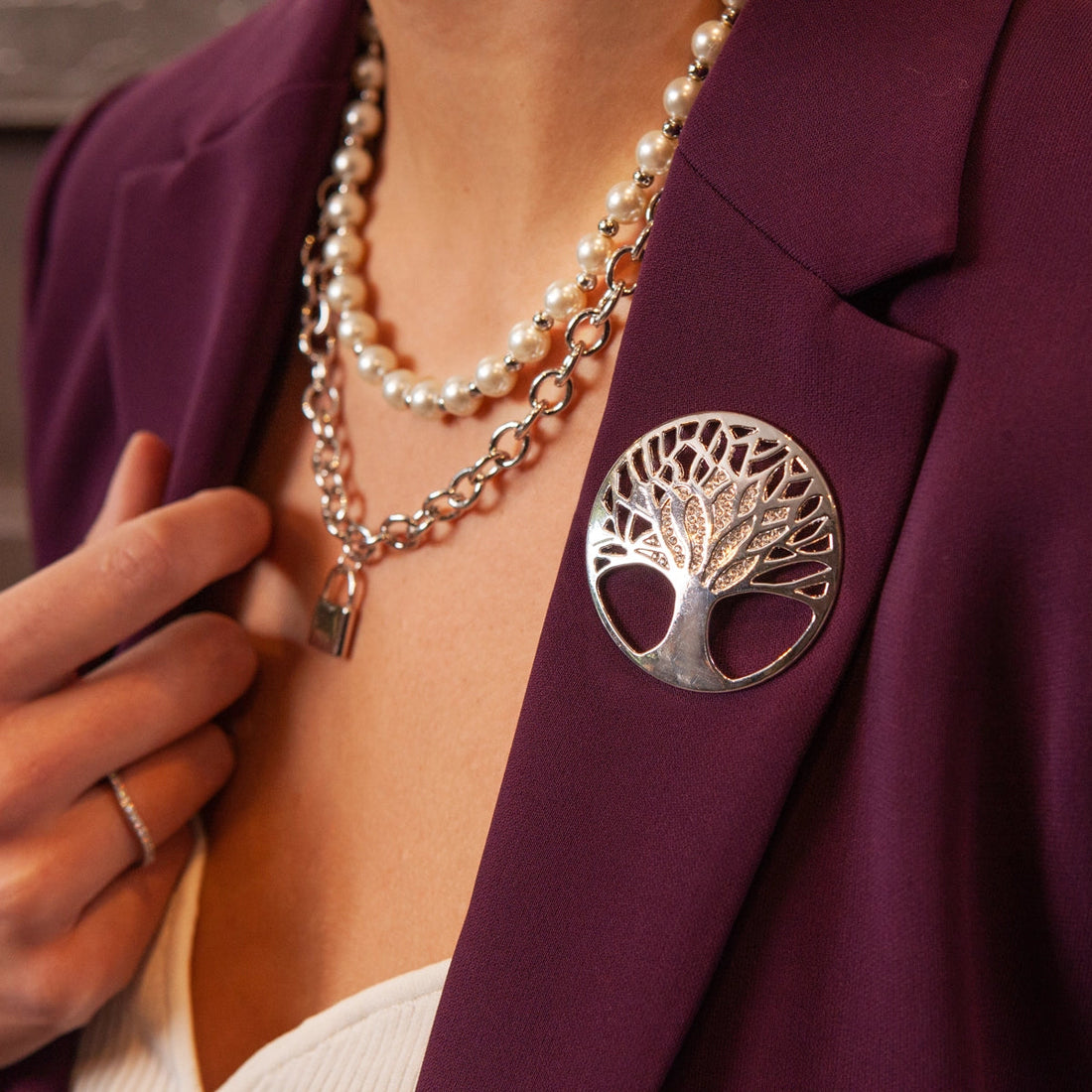 Tree of Life Magnetic Brooch