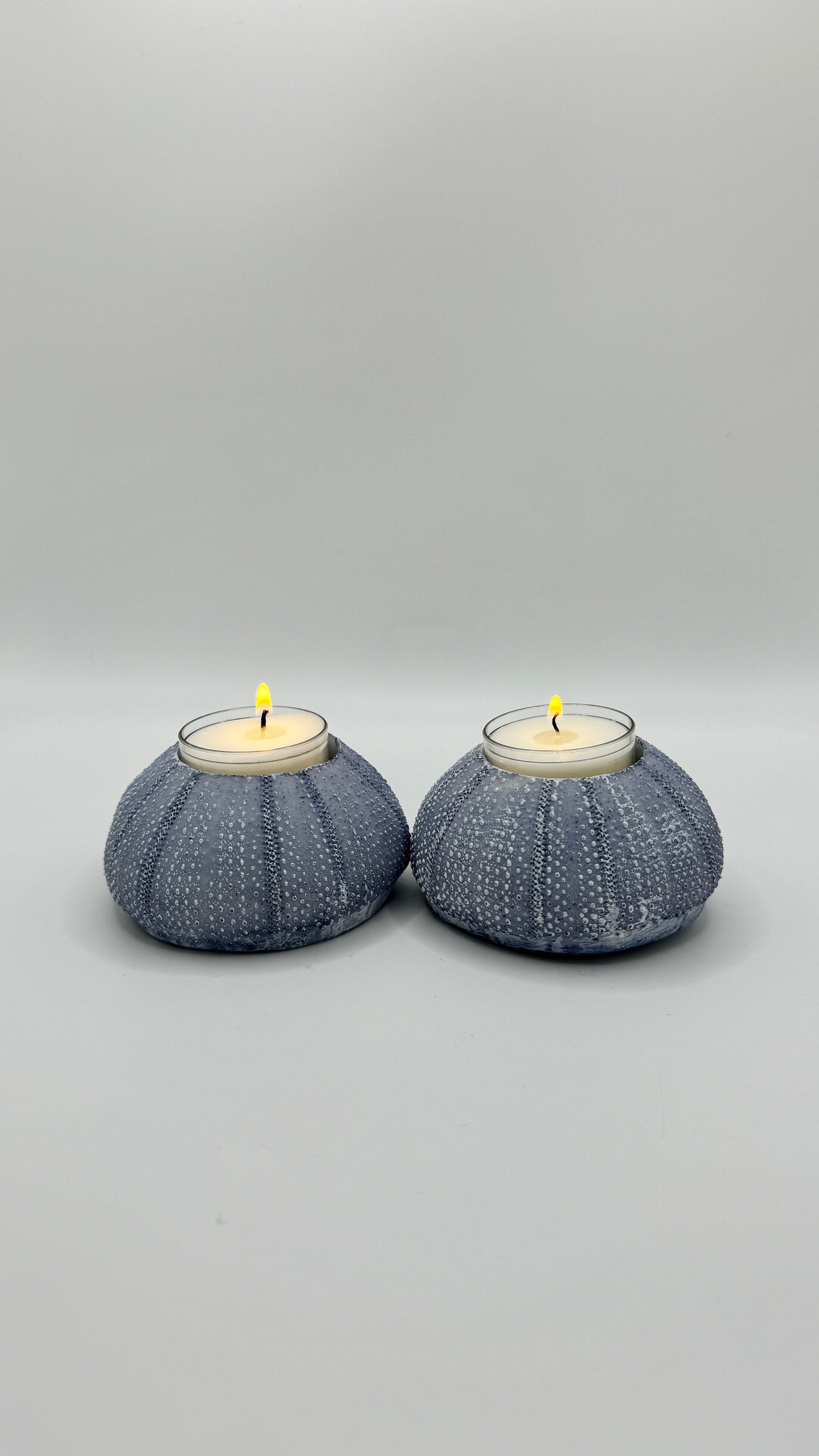 Blue Sea Urchin Candle Holder