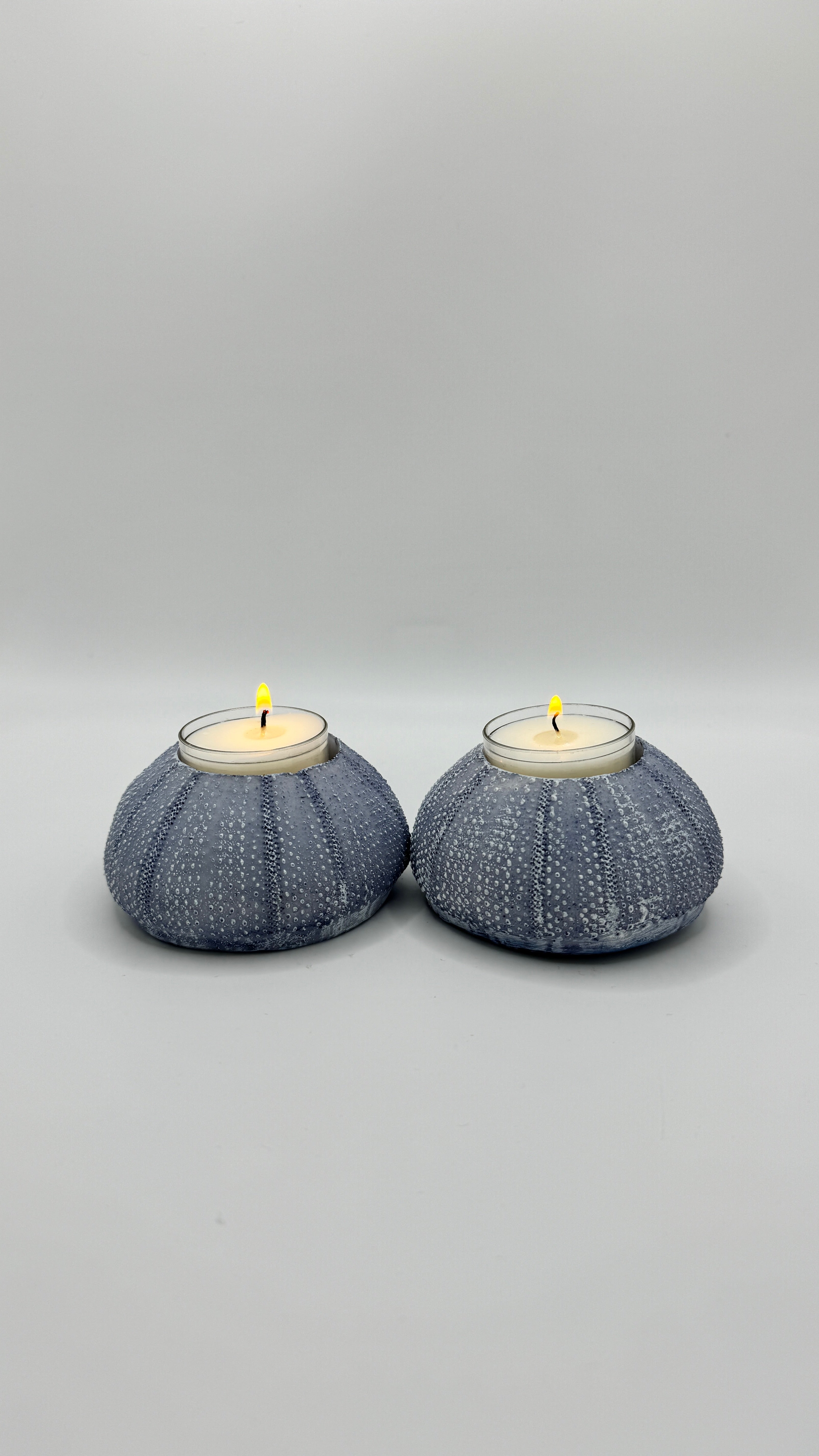 Blue Sea Urchin Candle Holder