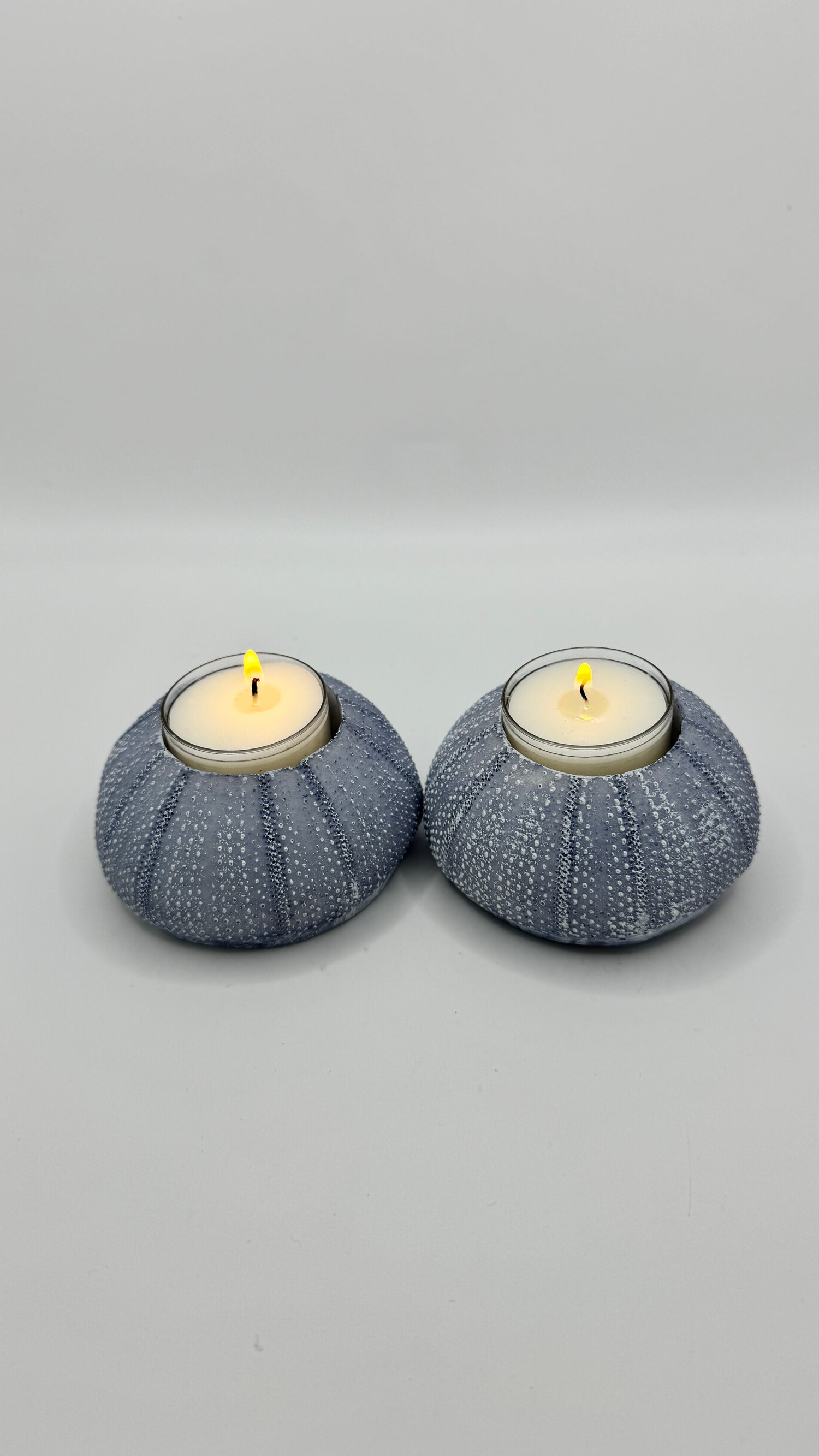 Blue Sea Urchin Candle Holder