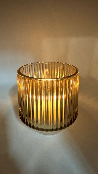 Ribbed Candle Holder - Light Green