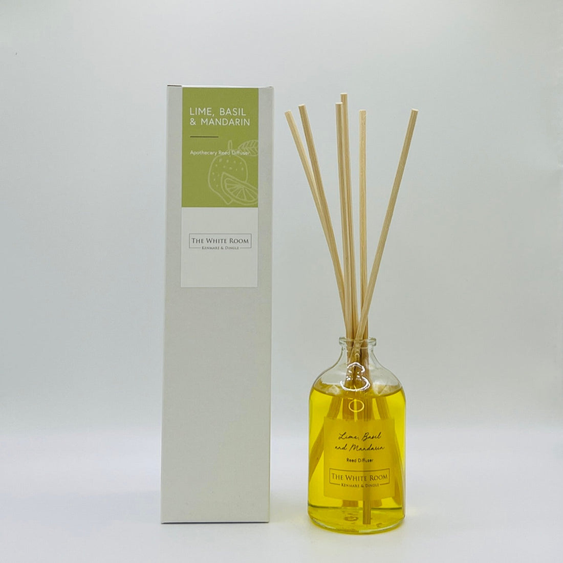 &quot;The White Room&quot; Natural Diffuser - Lime, Basil &amp; Manderin