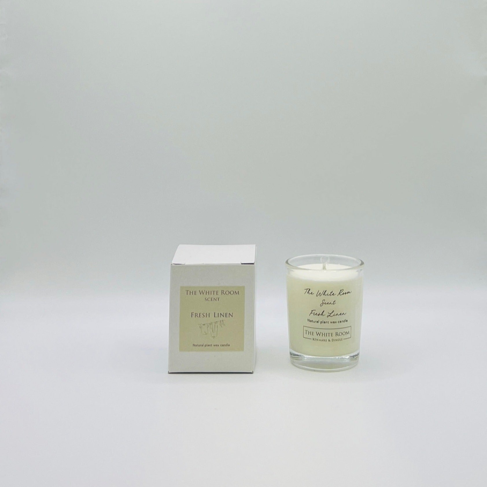 &quot;The White Room&quot; Small Scented Candle - Fresh Linen