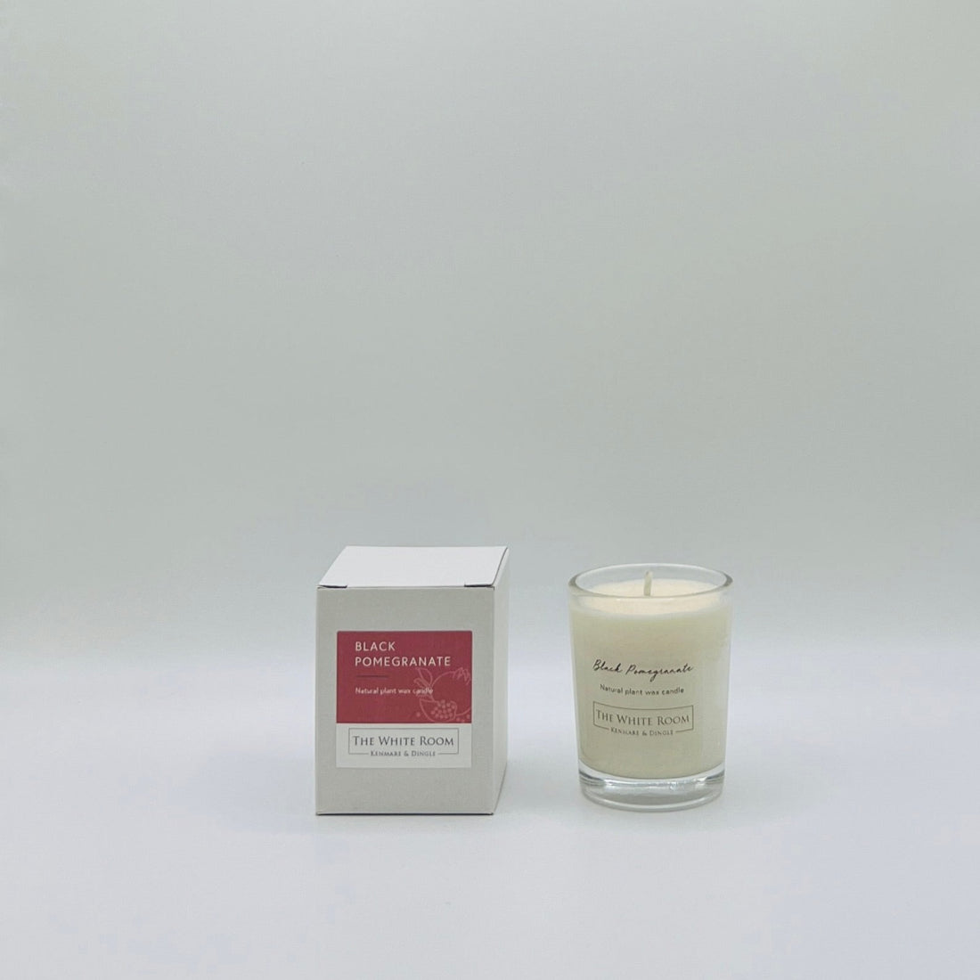 &quot;The White Room&quot; Small Scented Candle - Black Pomegranate