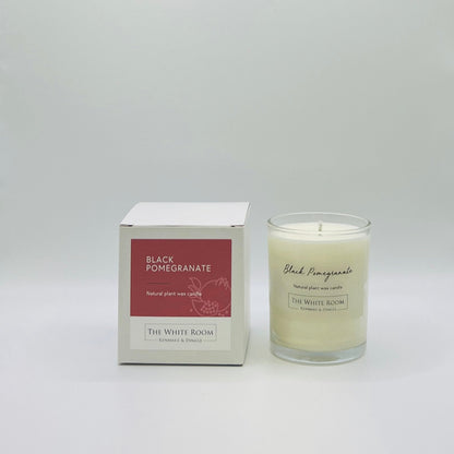 &quot;The White Room&quot; Large Scented Candle - Black Pomegranate