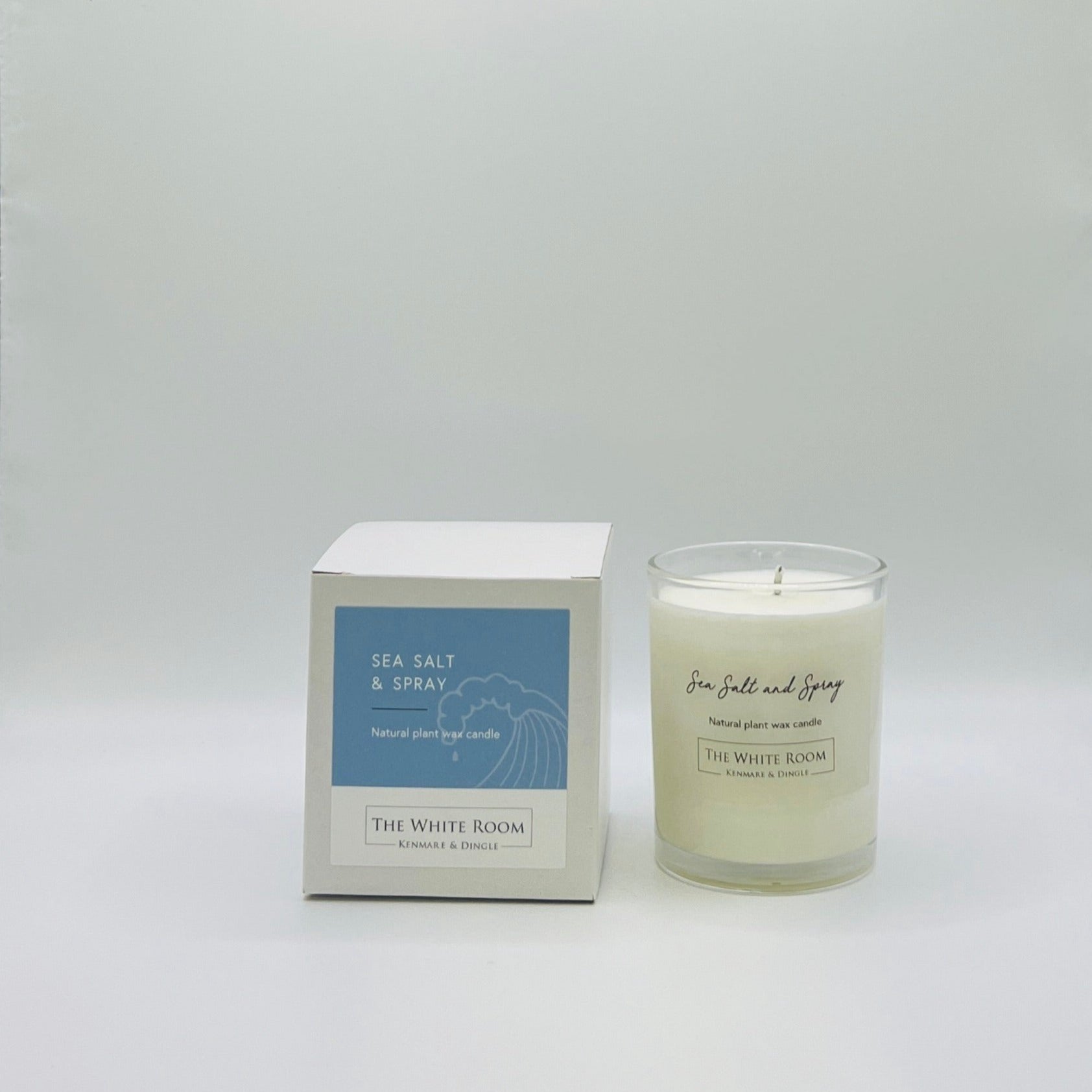 &quot;The White Room&quot; Large Scented Candle - Sea Salt &amp; Spray