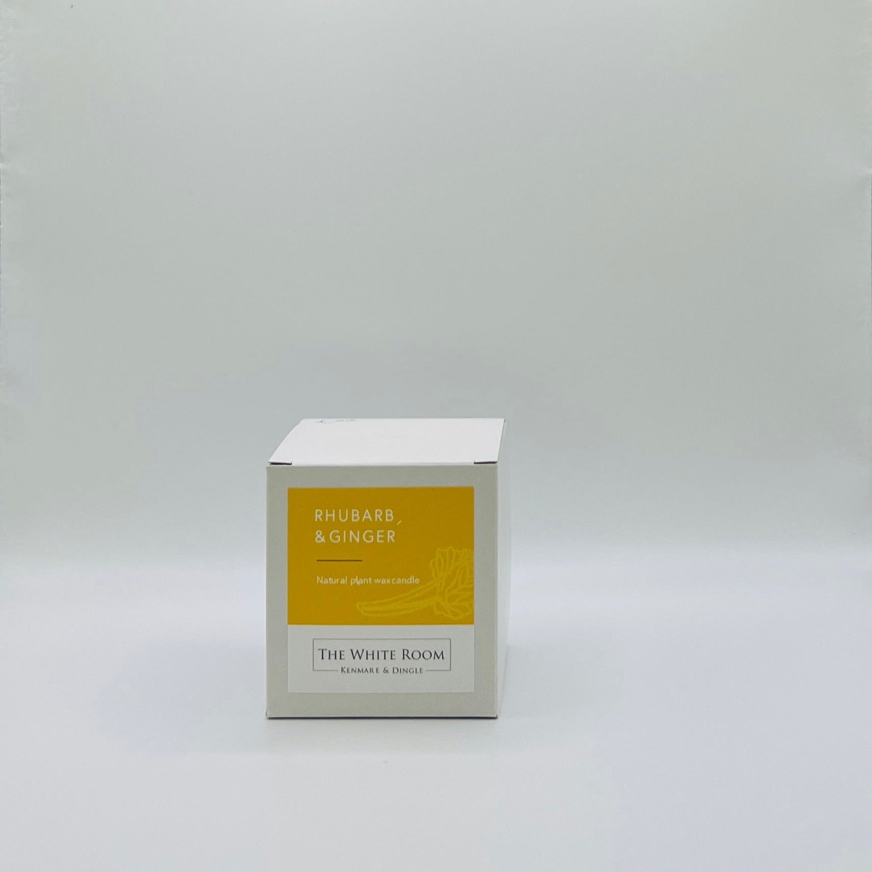 &quot;The White Room&quot; Large Scented Candle - Rhubarb &amp; Ginger