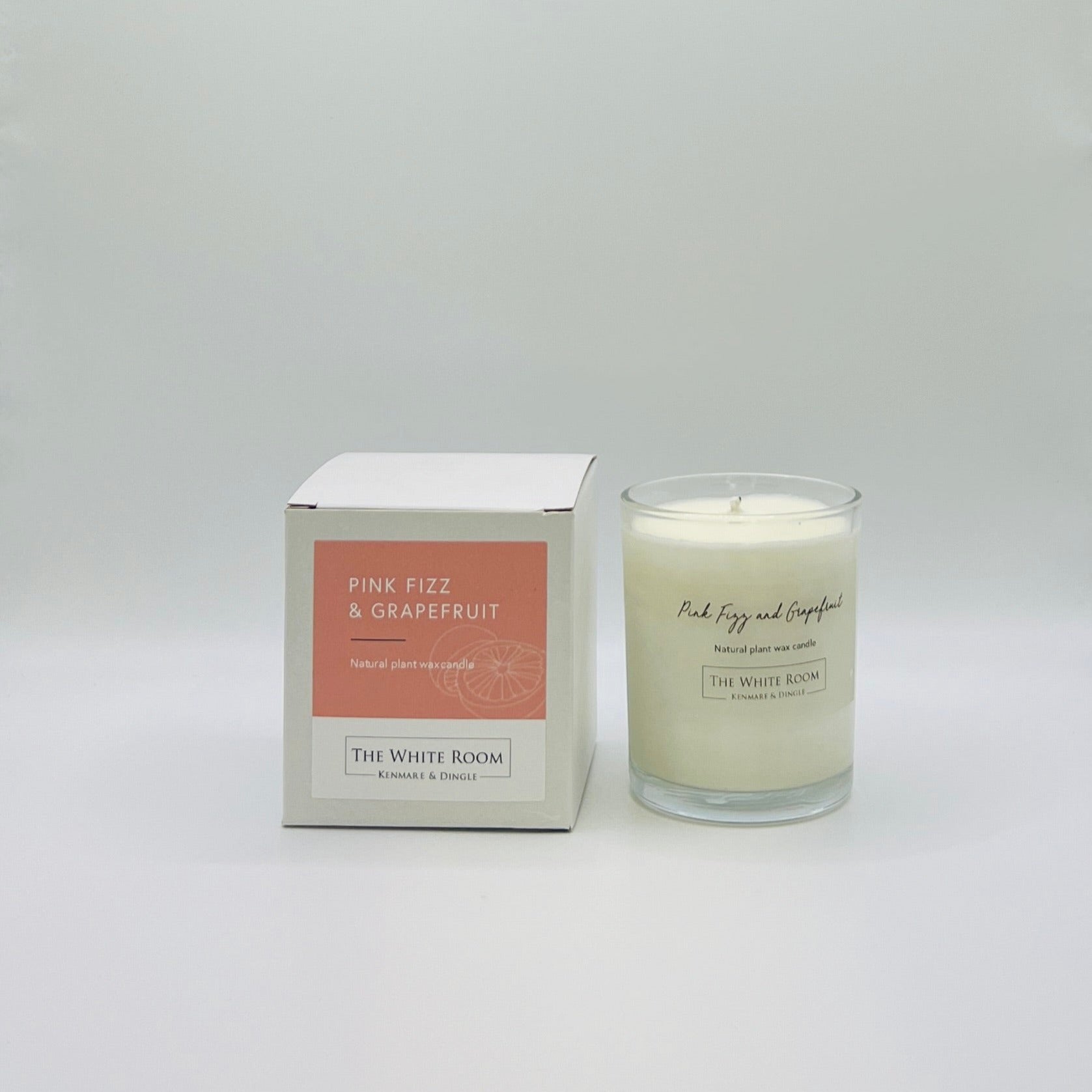 &quot;The White Room&quot; Large Scented Candle - Pink Fizz &amp; Grapefruit