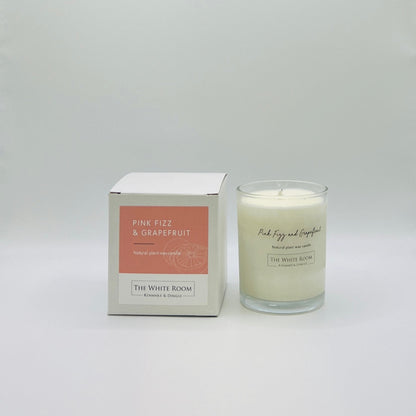 &quot;The White Room&quot; Large Scented Candle - Pink Fizz &amp; Grapefruit