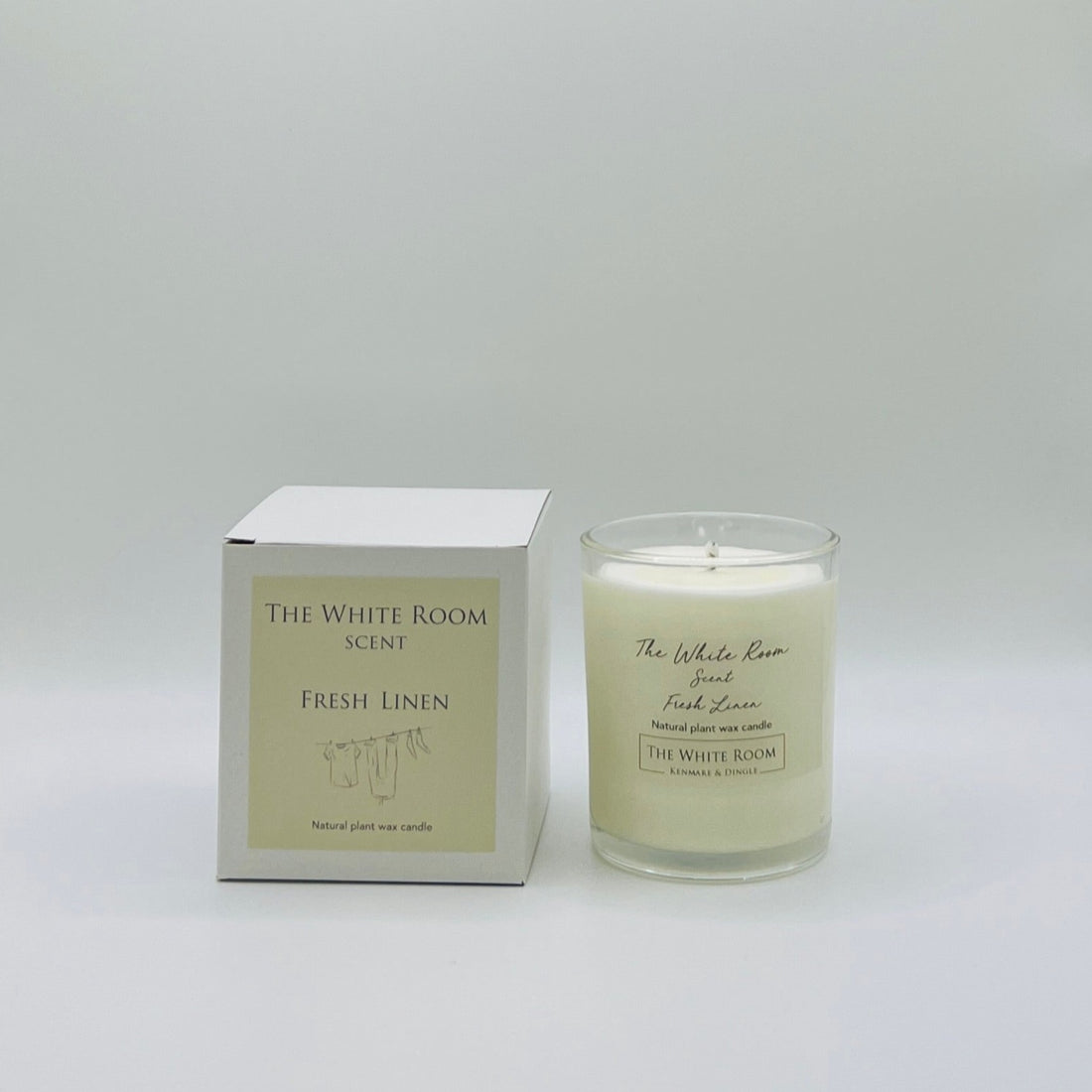 &quot;The White Room&quot; Large Scented Candle - Fresh Linen