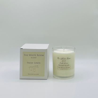 &quot;The White Room&quot; Large Scented Candle - Fresh Linen