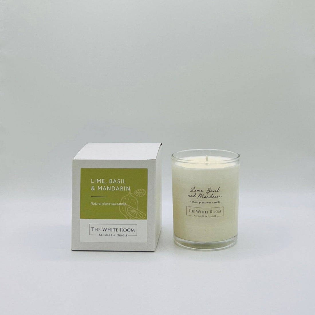 &quot;The White Room&quot; Large Scented Candle - Lime, Basil &amp; Mandarin