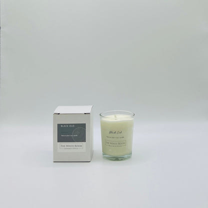 &quot;The White Room&quot; Small Scented Candle - Black Oud