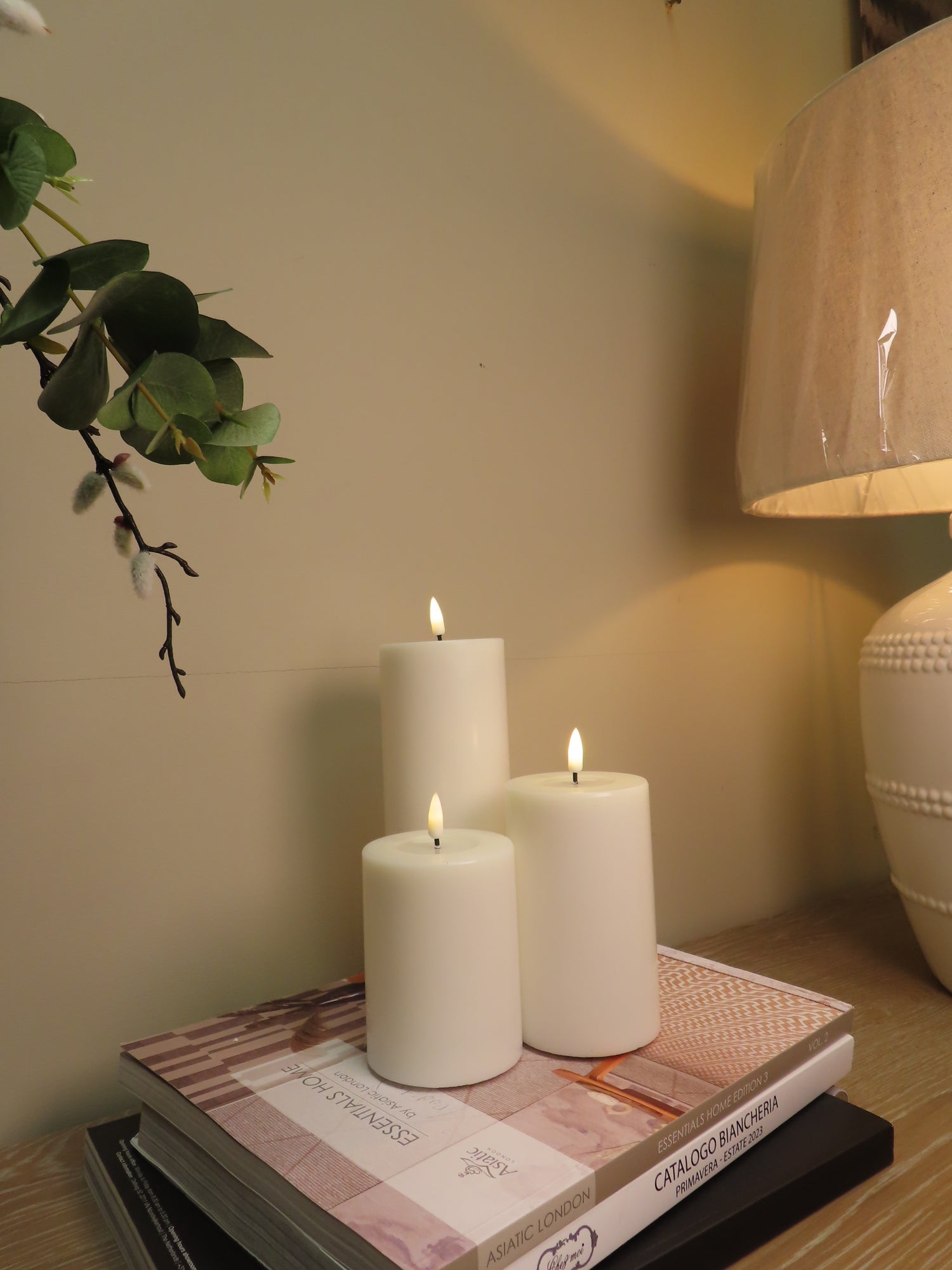 LED Candle 7.5 x 10cm - White